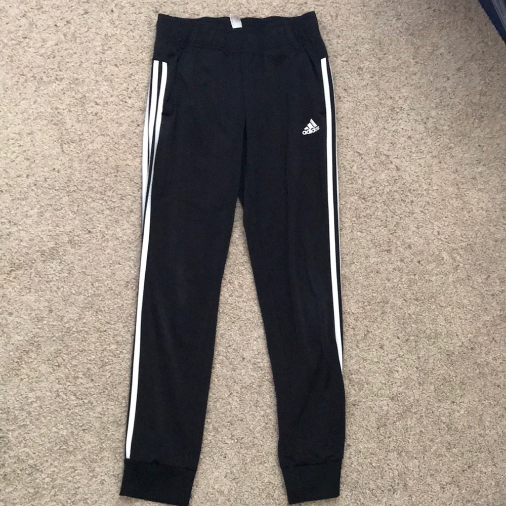 Black adidas joggers